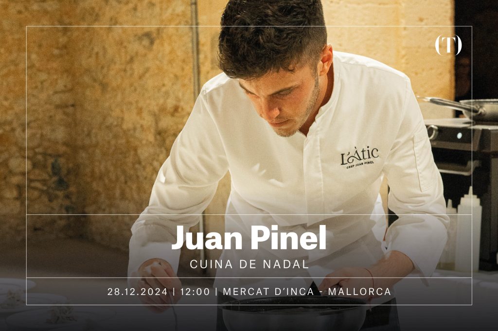 Aprende con Juan Pinel a preparar en tu casa las mejores recetas para días festivos, como Navidad. Taller gratuito, con reserva previa. Limitado a 25 plazas.

28 de diciembre 2024, 12:00h. Mercat d'Inca - MALLORCA